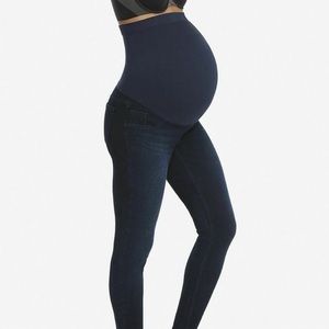 NWOT Spanx Mama Ankle Jeanish Leggings Sz Small Maternity Belly Support